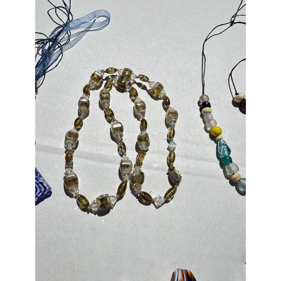 Vintage Glass Jewelry Lot - Pendants and Necklaces - 12 Pieces - Picture 3 of 7